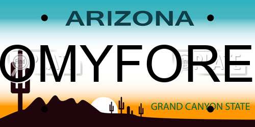 OMYFORE Arizona License Plate