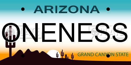 ONENESS Arizona License Plate