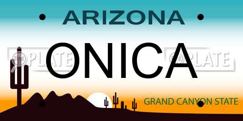ONICA Arizona License Plate