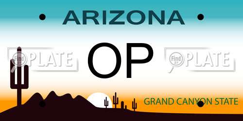 OP Arizona License Plate