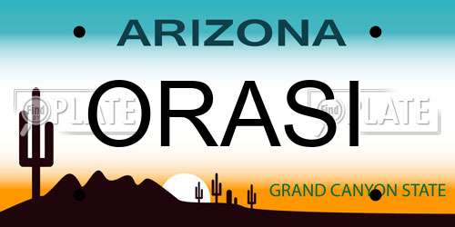 ORASI Arizona License Plate