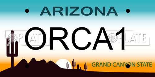 ORCA1 Arizona License Plate