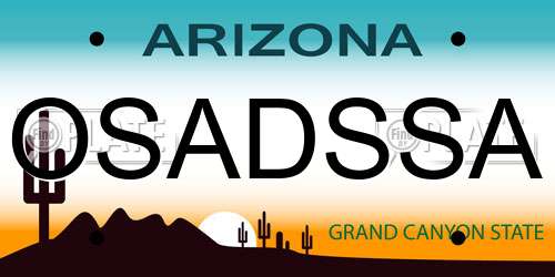 OSADSSA Arizona License Plate