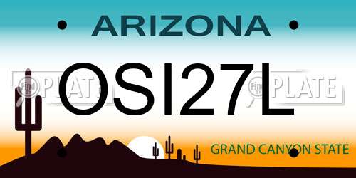 OSI27L Arizona License Plate
