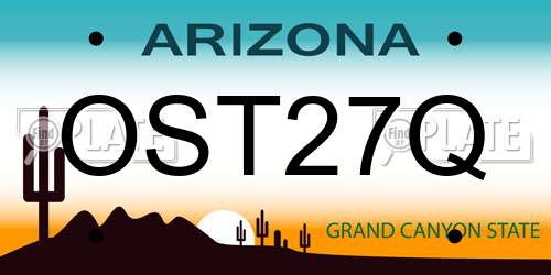OST27Q Arizona License Plate