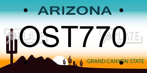OST770 Arizona License Plate