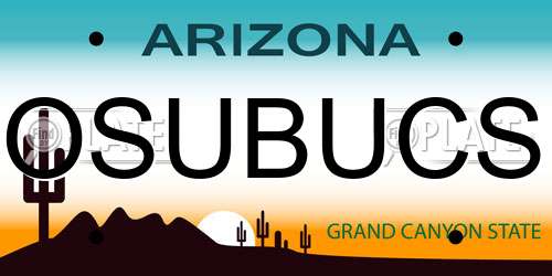 OSUBUCS Arizona License Plate