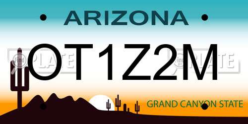 OT1Z2M Arizona License Plate