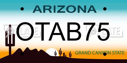 OTAB75 Arizona License Plate