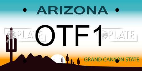 OTF1 Arizona License Plate