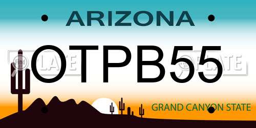 OTPB55 Arizona License Plate