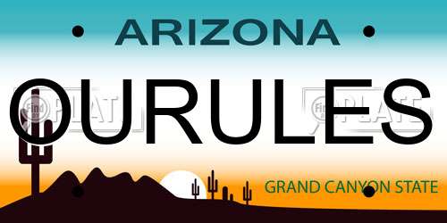 OURULES Arizona License Plate