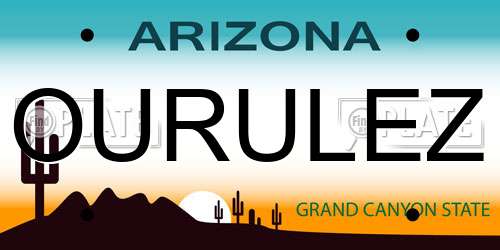 OURULEZ Arizona License Plate