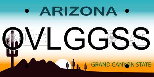 OVLGGSS Arizona License Plate