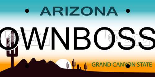 OWNBOSS Arizona License Plate