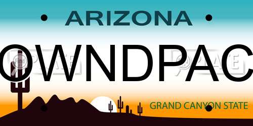 OWNDPAC Arizona License Plate