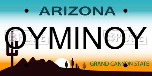 OYMINOY Arizona License Plate