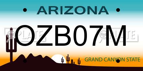 OZB07M Arizona License Plate