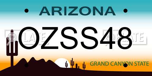OZSS48 Arizona License Plate