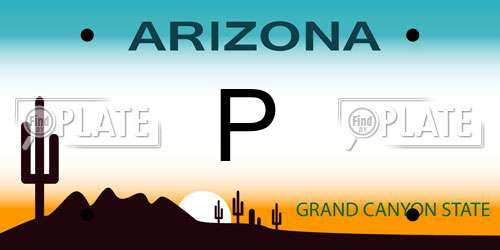 P Arizona License Plate