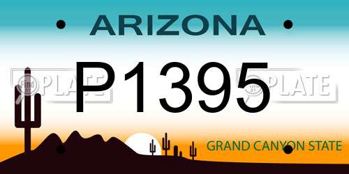 P1395 Arizona License Plate