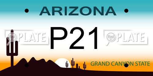 P21 Arizona License Plate