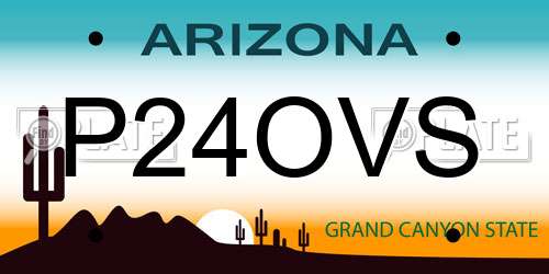 P24OVS Arizona License Plate