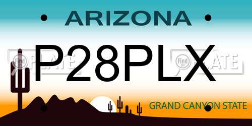 P28PLX Arizona License Plate