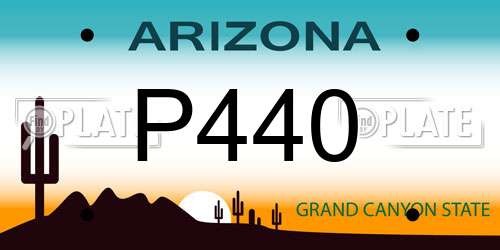 P440 Arizona License Plate