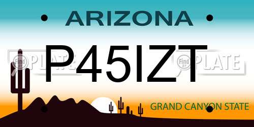 P45IZT Arizona License Plate