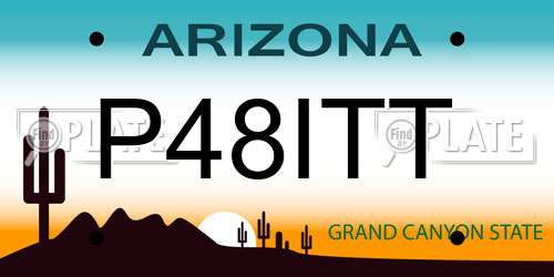 P48ITT Arizona License Plate