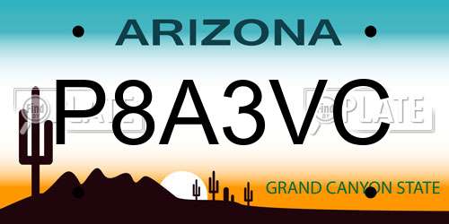 P8A3VC Arizona License Plate
