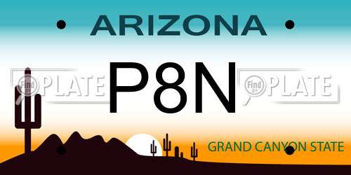 P8N Arizona License Plate
