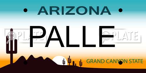 PALLE Arizona License Plate