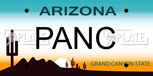 PANC Arizona License Plate
