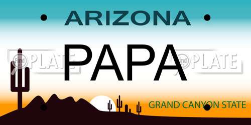 PAPA Arizona License Plate