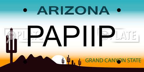PAPIIP Arizona License Plate