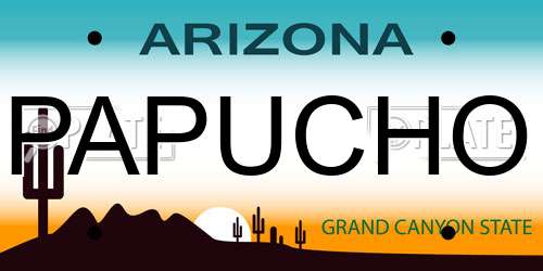 PAPUCHO Arizona License Plate