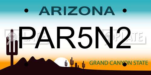 PAR5N2 Arizona License Plate