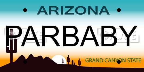 PARBABY Arizona License Plate