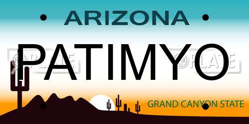 PATIMYO Arizona License Plate