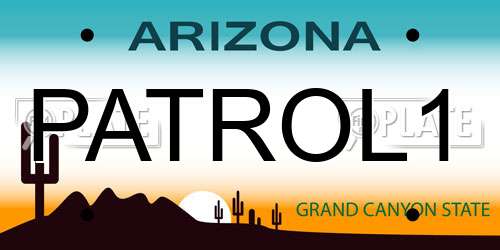 PATROL1 Arizona License Plate