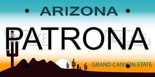 PATRONA Arizona License Plate