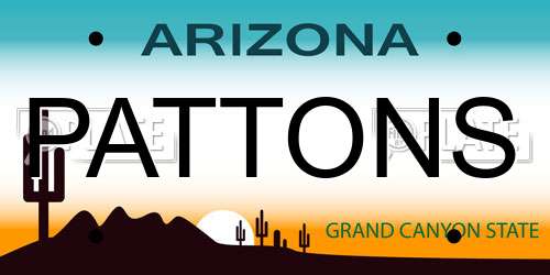 PATTONS Arizona License Plate