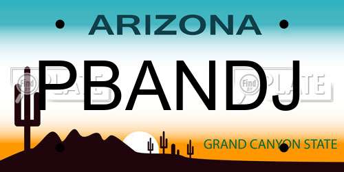 PBANDJ Arizona License Plate