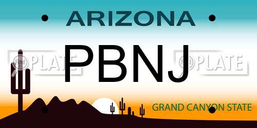 PBNJ Arizona License Plate