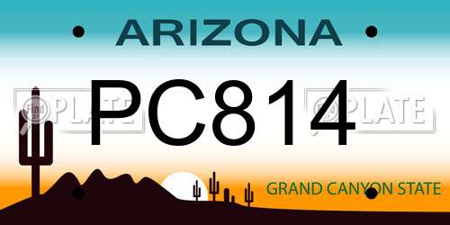 PC814 Arizona License Plate