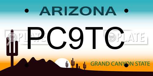 PC9TC Arizona License Plate