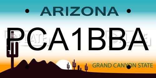 PCA1BBA Arizona License Plate