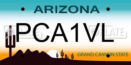 PCA1VL Arizona License Plate
